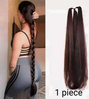 kvy collection Fashion Braid ponytail (1piece) hair Extension for girls & women hair extension Braid Extension(Brown)
