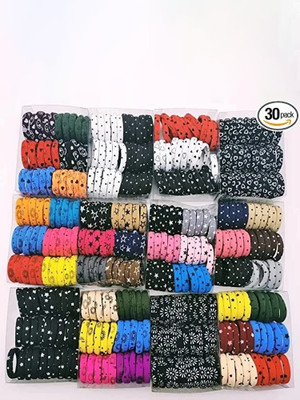 ZESCA STYLO Printed Soft pony tail Rubber Band(Multicolor)