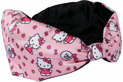 NNR SATIN SILK KITTY PRINT Hair Band(Pink)