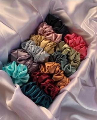 Genic Satin Scrunchies For Women And Girls Rubber Band(Multicolor)