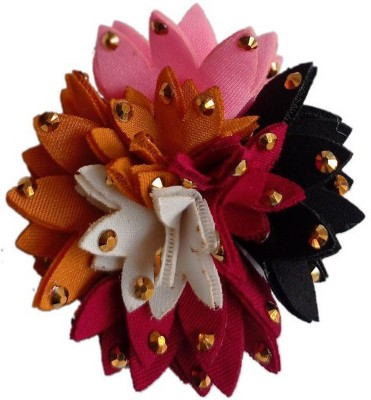 GadinFashion Artificial Flower Juda Hair Pins/Clip for Girls Hair Styling (Pack of-01,Color-Multi) Hair Clip(Multicolor)