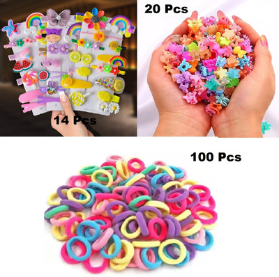 Alucia Hair Accessory Combo Set For Kids Baby Girls And Hair Clips & Pinset Hair Accessory Set(Multicolor)