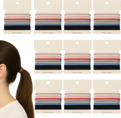 RAINBOW RETAIL 100 Pcs Soft Elastic Hair Ties – Durable Seamless Ponytail Holders Rubber Band(Multicolor)