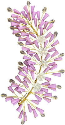 Be trendy For Elegant floral hair brooch for women and girls. Hair Accessory Set(Purple)