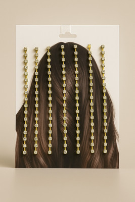 TressAura Golden Trail Hair Stickers Hair Tattoo/Sticker(Multicolor)