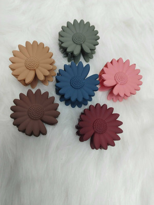 house of common Floral Shape Matte Finish Hair Claw Clips for Women & Girls – Pack of 6 Hair Claw(Multicolor)