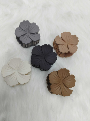 house of common Floral Shape Matte Finish Hair Claw Clips for Women & Girls – Pack of 5 Hair Claw(Multicolor)