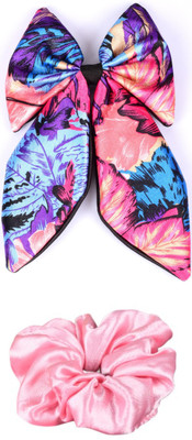 Munavi Elastic Rubber Hair Band hair combo(Multicolor, Pink)
