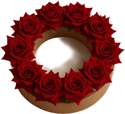 Alvero 10Pc Red Rose Hair Pins Juda Pins for Women & Girls, Velvet Flower Bridal U-Pins Hair Pin(Red)