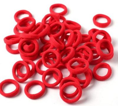 devpriya Ponytail Hair Ties|Rubber Band|Red Rubber Band|Pack of 30 Rubber Band(Red)