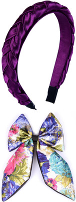 Munavi Elastic Rubber Hair Band hair combo(Purple, Multicolor)