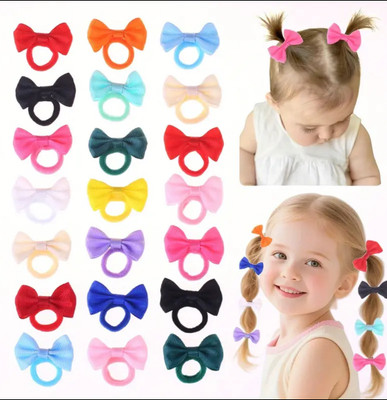 Simplybeaut Pack of 12 pcs baby multicolor mini soft hair ties elastic rubber bands Rubber Band(Multicolor)
