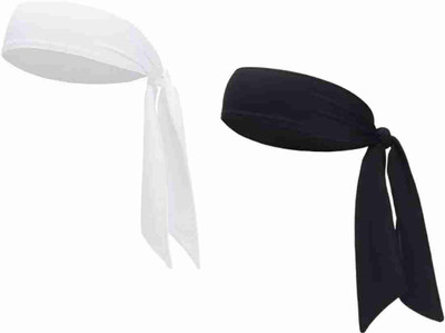 Cauise Hairband - Sweatband Wristband Head Wrap Head Band Head Band(Black, White)