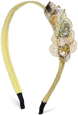 Dressberry Gold-Toned Embellished Hairband Hair Band(Gold)