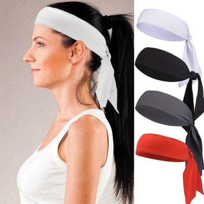 Maa Hosiery New strechabla Tie Headband for mens & womens sports[pack of 4] multi colors Hair Band(Multicolor)
