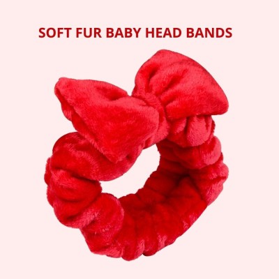 RHYNISH Faux Fur Baby Head Band(Red)