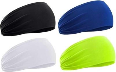 plutoprom Man's Headbands_ Running Sweat Headbands for Spots_ Athlectis Sweat bands Head Band(White, Turquoise, Black, Blue)