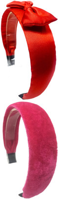 Munavi Elastic Rubber Hair Band hair combo(Red, Red)