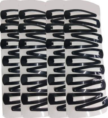 maanya enterprises (Set Of 48 Pcs) Premium Quality Multipurpose (6CM Size) Daily Use Long Lightweight Metal Triangular Tik Tak/Tic Tac Hair Pins/Clips Hair Accessories For Womens/Girls And Baby Girls Tic Tac Clip(Black)