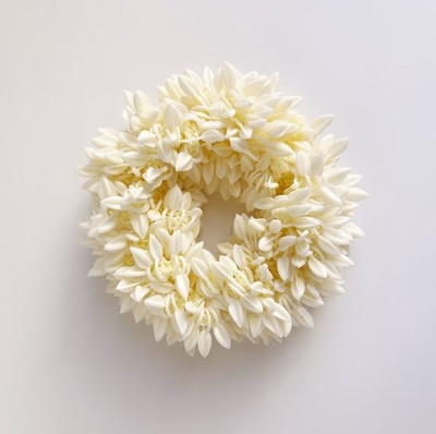 D-DIVINE (Pack Of 2) Hair Mogra Scented Rubber Band Gajra Hair Accessories (White) Bun(White)