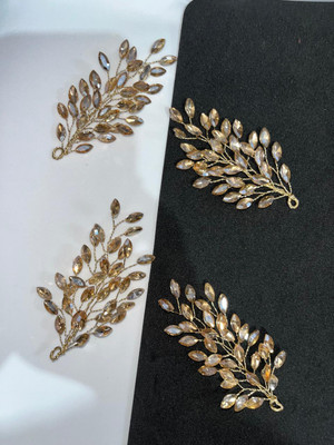 kerav Moden golden leaf for woman hair Hair Accessory Set(Gold)