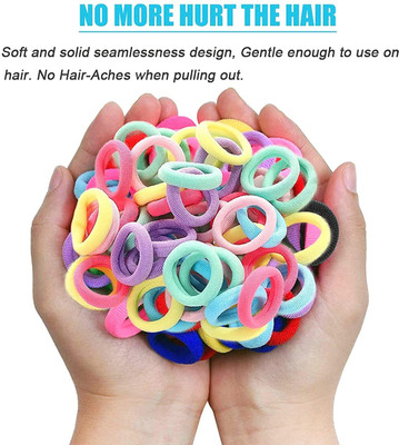Utkarsh Pack of 80 Pcs Tie Soft Tiny Micro Size Elastic Rubber/bands Braiding for Girls Rubber Band(Multicolor)