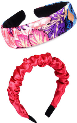 Munavi Elastic Rubber Hair Band hair combo(Multicolor, Red)