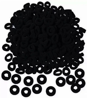 Aayra Pack of 100 Pcs black rubber bands kids rubber band small rubber bands hair band Rubber Band(Black)