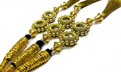 A H S Patiala Shahi Parandi Punjabi Volumizer Choti paranda/ Extension ArtNo17 Braid Extension(Gold)