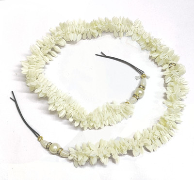 Kidzoo 25inch Artificial Garland Flower Juda Gajra Hair Bun Accessory for Women & Girls Hair Accessory Set(White)