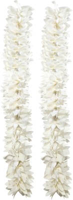 Sky Artificial flower Gajra Hair Accessories Reuseble Juda Maker Women (Pack Of2) Hair Accessory Set(White)