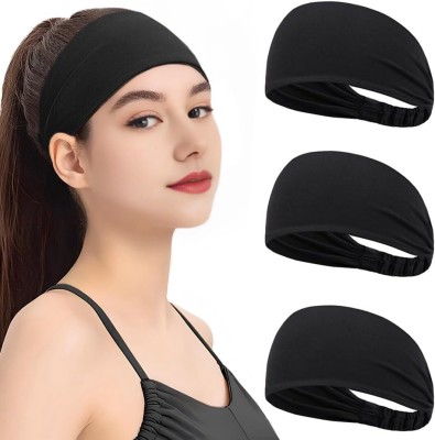 ARHAM DIAM Sport Headband Cycling Exercise Running Yoga Basketball Football Fitness Head Band(Black)