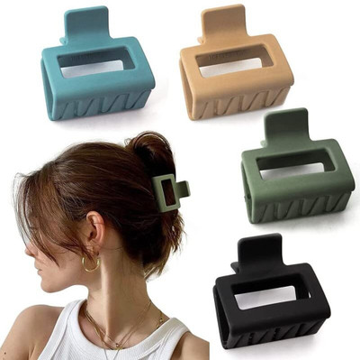Hi Speed 4 Pcs Hair Clips For Thin Hair, Medium Size Non-Slip Matte Claw Clips Women Hair Claw(Multicolor)