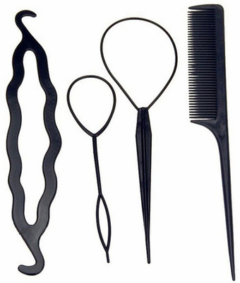 Ritzkart Bun Maker Tail Comb Style Hair Accessory Set(Black)