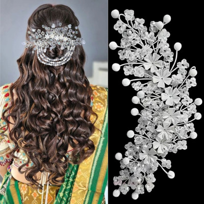 Lunox white ltkn_ white tiara Hair Accessory Set(White)