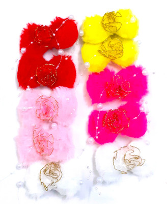 AMAZING BELIVER Beautiful Soft Hair clips for Kids &Girls Hair Styling Wedding Party Hair Clip(Red, Pink, Yellow, White)