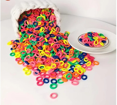 Sparkle Electricals Kids and girls Elastic Band Pack of 100 Rubber Band(Multicolor)