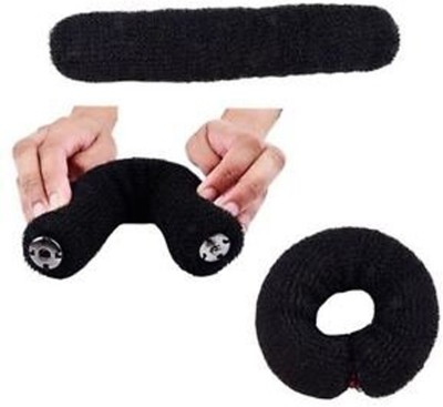 Ritzkart black hair donut clip Rubber Band(Black)