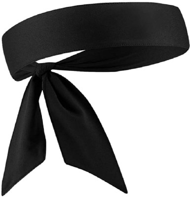 plutoprom Men's Sports Sweat Wide Long hairabnd Headband Foe Sweat Wicking Head Band(Black)