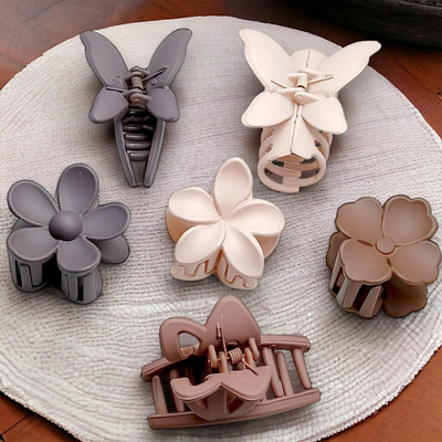SP Hair Accessories Hair Claw Clips For Women Matte Finish Multicolor and Shapes Hair Claw(Multicolor)