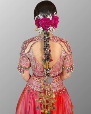 Sunduseva Traditional Black Hair Paranda – Punjabi Style Long Braid Extension for Women Braid Extension(Multicolor)