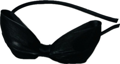 Ashmaaya Black Heart printed Multicolour Bow style Hairband for Girls Head Band(Black)