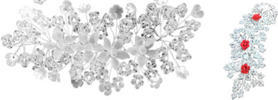 house of common Hair Tiara White 1_Red white tiara Head Band(White)