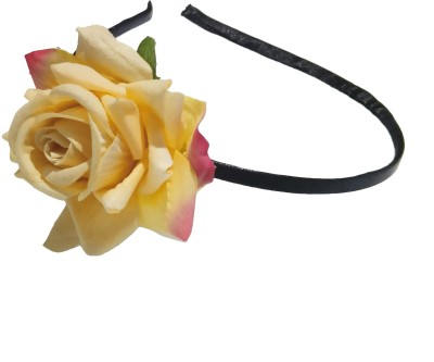 La Belleza Artificial Flower Headband 2437-2441 Head Band(Yellow, Pink)