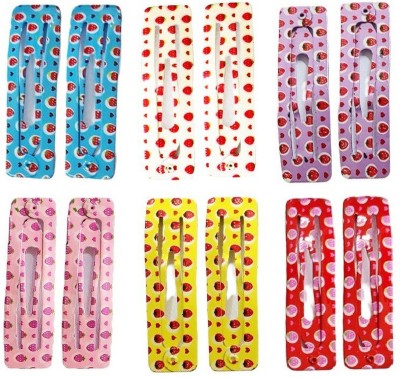 MYYNTI Metal Tic Tac Pins Printed Snap Hair Clips Hairpin for Girls and Women Tic Tac Clip(Multicolor)