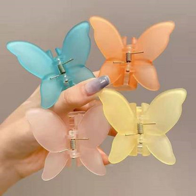 Myra Collection Butterfly Frosted Colors Plastic Hair Barrette Clip Claw Butterfly Clip(Multicolor)