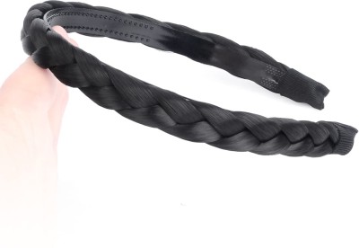 VSAKSH Braided Headband With Teeth Braids With Tooth Synthetic Hair Band Hair Band(Black)