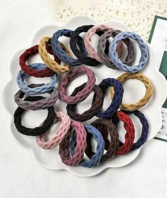 sparkal Regular hair band for Girls and women Pack of 20 Rubber Band(Multicolor)