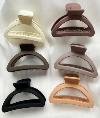 ShopCircuit Hair Clutcher Claw Clip Accessories Combo Set For Women, Girls Pack Of 6 Hair Claw(Multicolor)