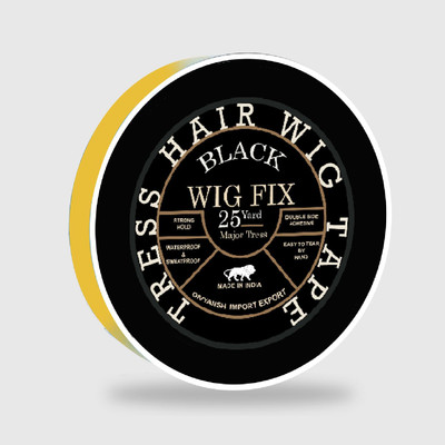 TRESS Invisible Hold Black Lace Tape - 25Y Pack Of 1 Hair Accessory Set(Black)